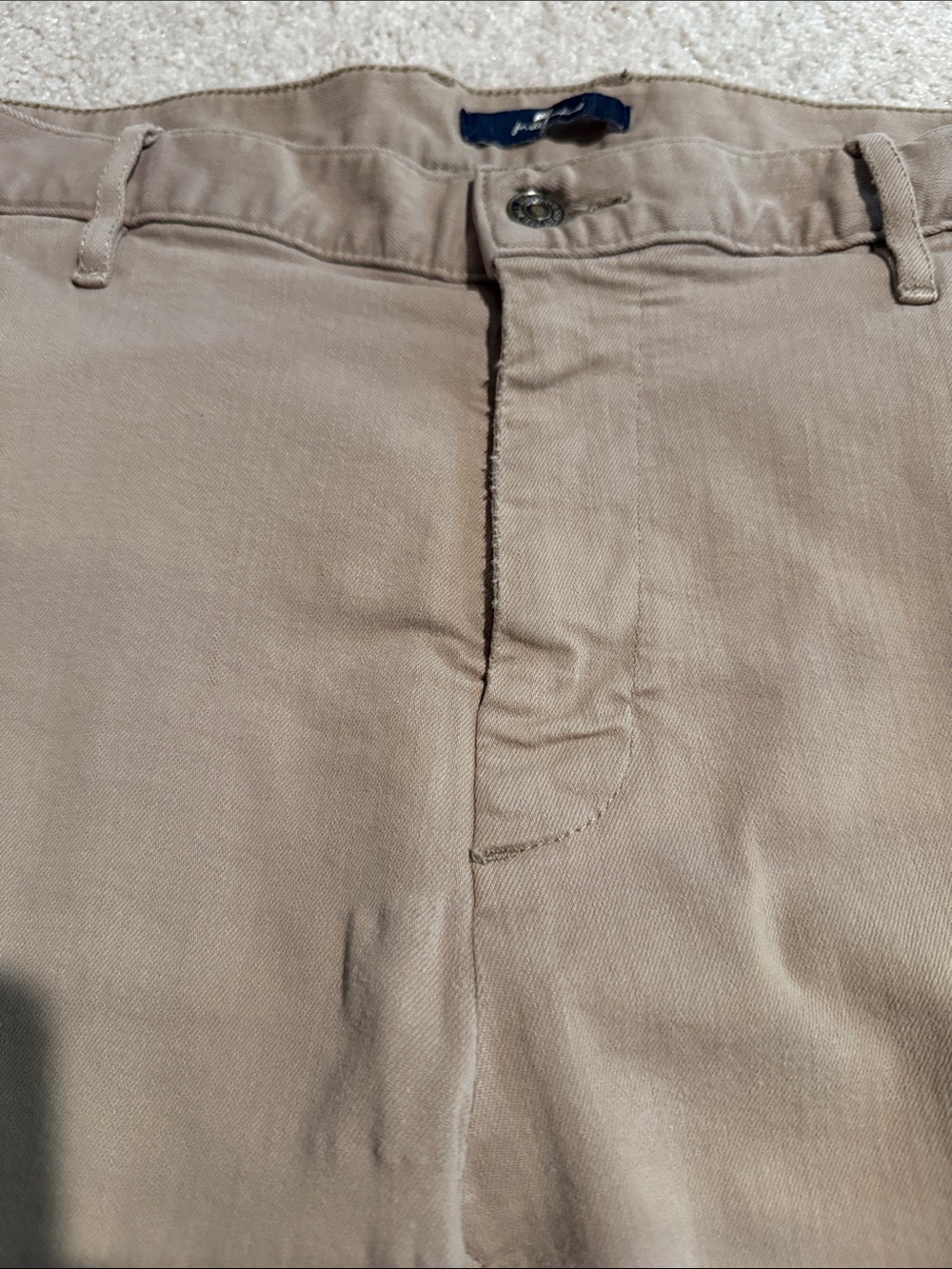 7 For All Mankind Tan Flat Front Chino Shorts - Picture 3 of 8